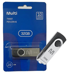 Pen Drive 32g Multilaser Twist Preto