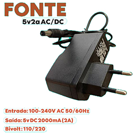 Fonte 5v 2a Bivolt para Modem, Roteador, Switch, Tv Box etc....