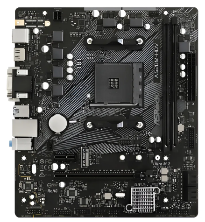 Placa Mae AsRock A520M-HDV, DDR4, Socket AM4, M-ATX, Chipset AMD A520, A520M-HDV - Imagem 3