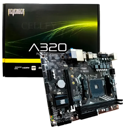 Placa Mãe A320 Am4 Amd Ryzen Lan 10100 32gb 6 Gbs Usb 3.0 - Imagem 2