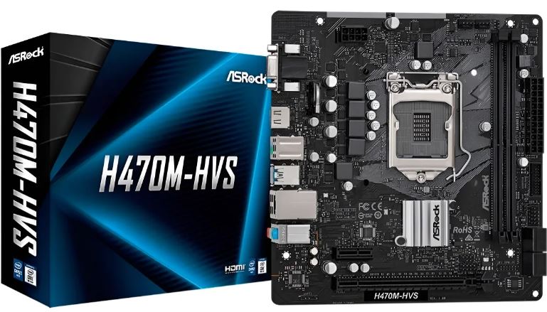 Placa Mãe Asrock H470m-hvs, Intel Lga 1200 Matx, 2xddr4 - Imagem 3
