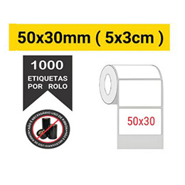 Etiqueta Térmica 50x30mm Adesiva Branco
