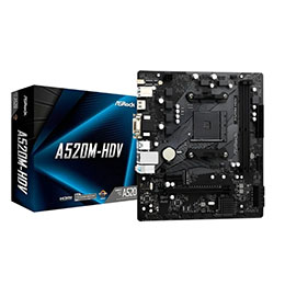 Placa Mae AsRock A520M-HDV, DDR4, Socket AM4, M-ATX, Chipset AMD A520, A520M-HDV