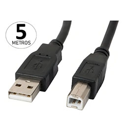 Cabo Usb 2.0 Impressora Universal 5metros