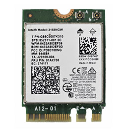 Placa Wi-Fi Intel 3168NGW WLAN Dual Band NGFF Notebook 433 MBs