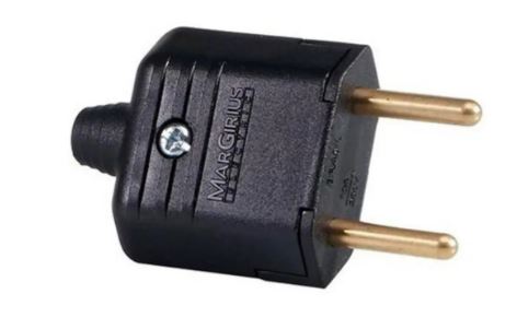 Plugue Plug Macho 2 Pinos Maciço 10A 8I - Imagem 2