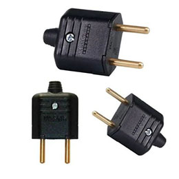 Plugue Plug Macho 2 Pinos Maciço 10A 8I